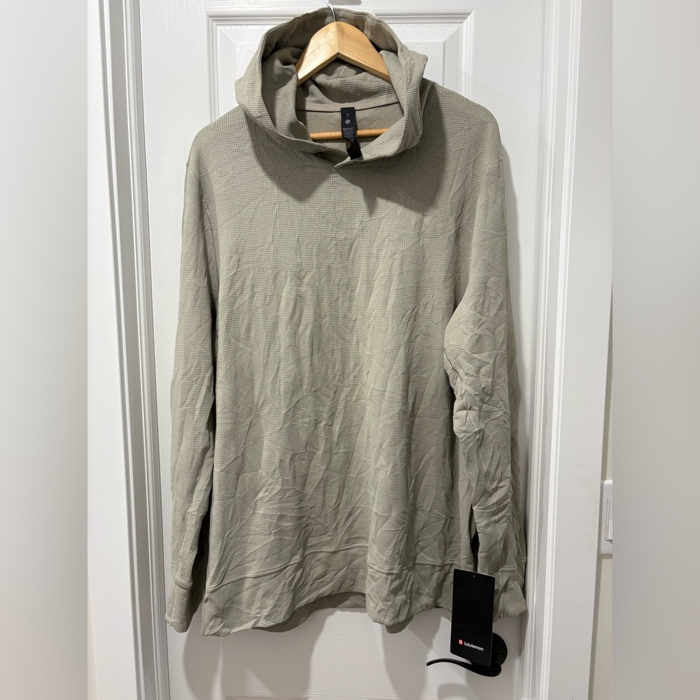 lululemon Men's Hoodie Sweater Beige Shift Stitch Classic Fit XL New with tags